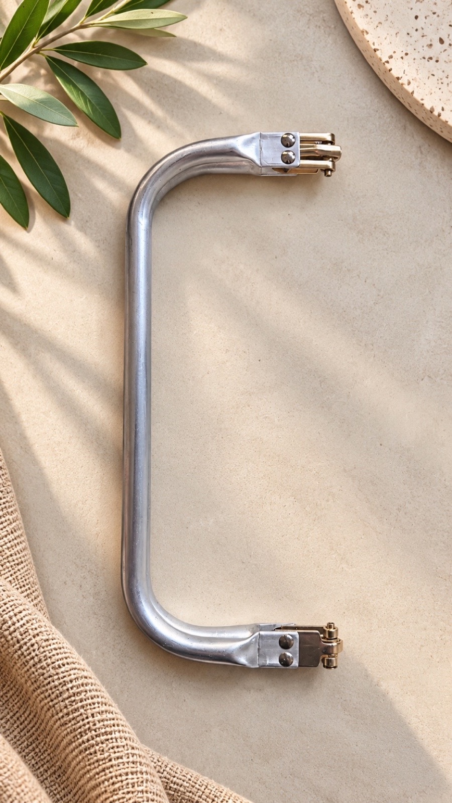 Schnappverschluss Alu 20 cm – Federverschluss aus Aluminium für Taschen