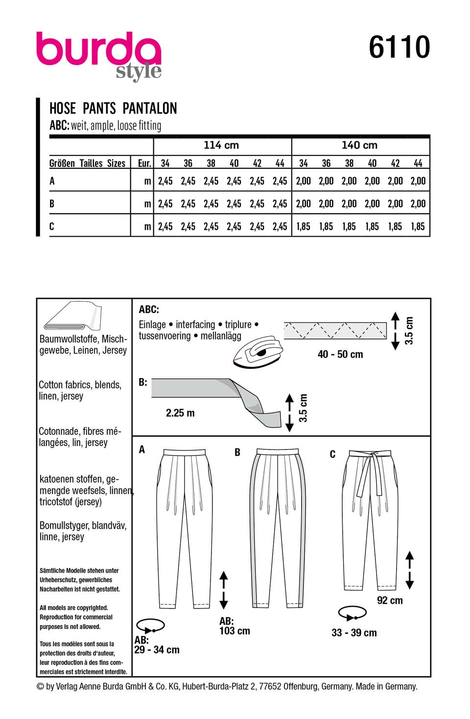burda Schnittmuster 6110 – Bild 2