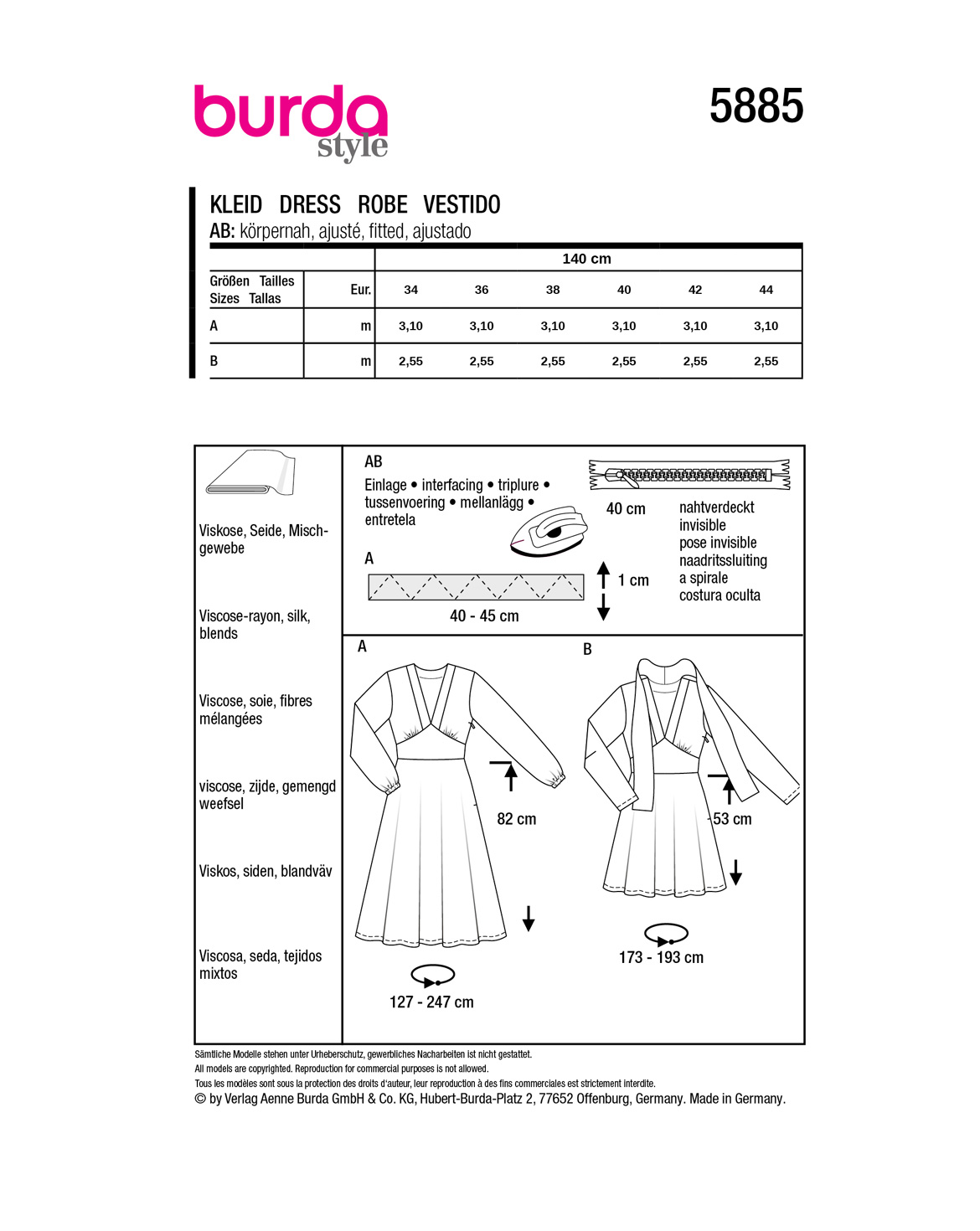 burda Schnittmuster 5885 – Bild 2