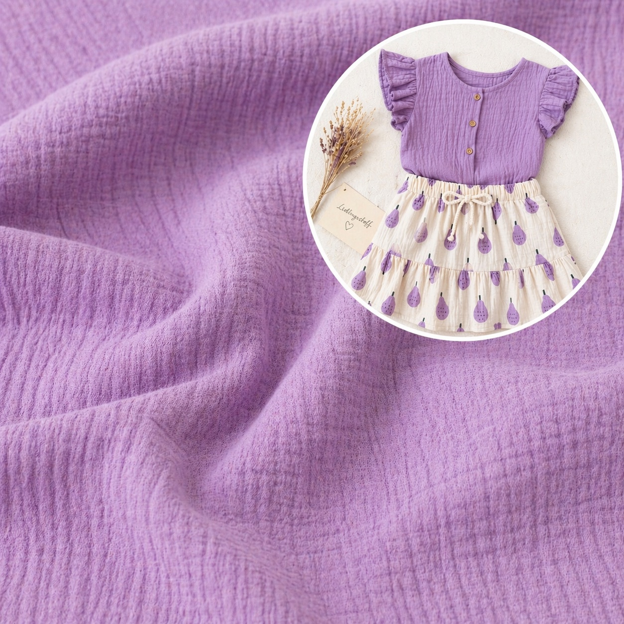 Musselin Lila