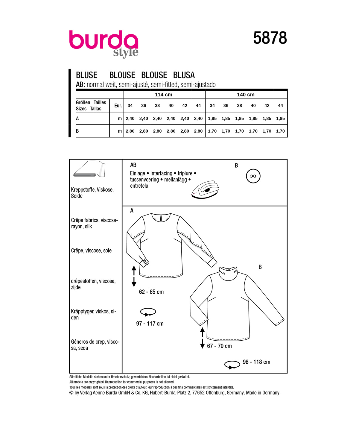 burda Schnittmuster 5878 – Bild 2
