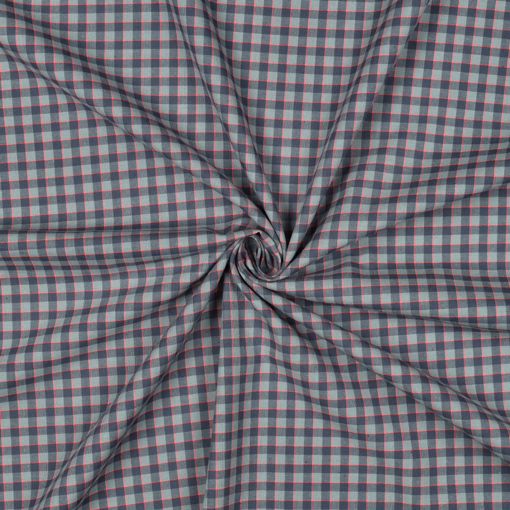 Baumwollstoff – garngefärbte Karos Teal