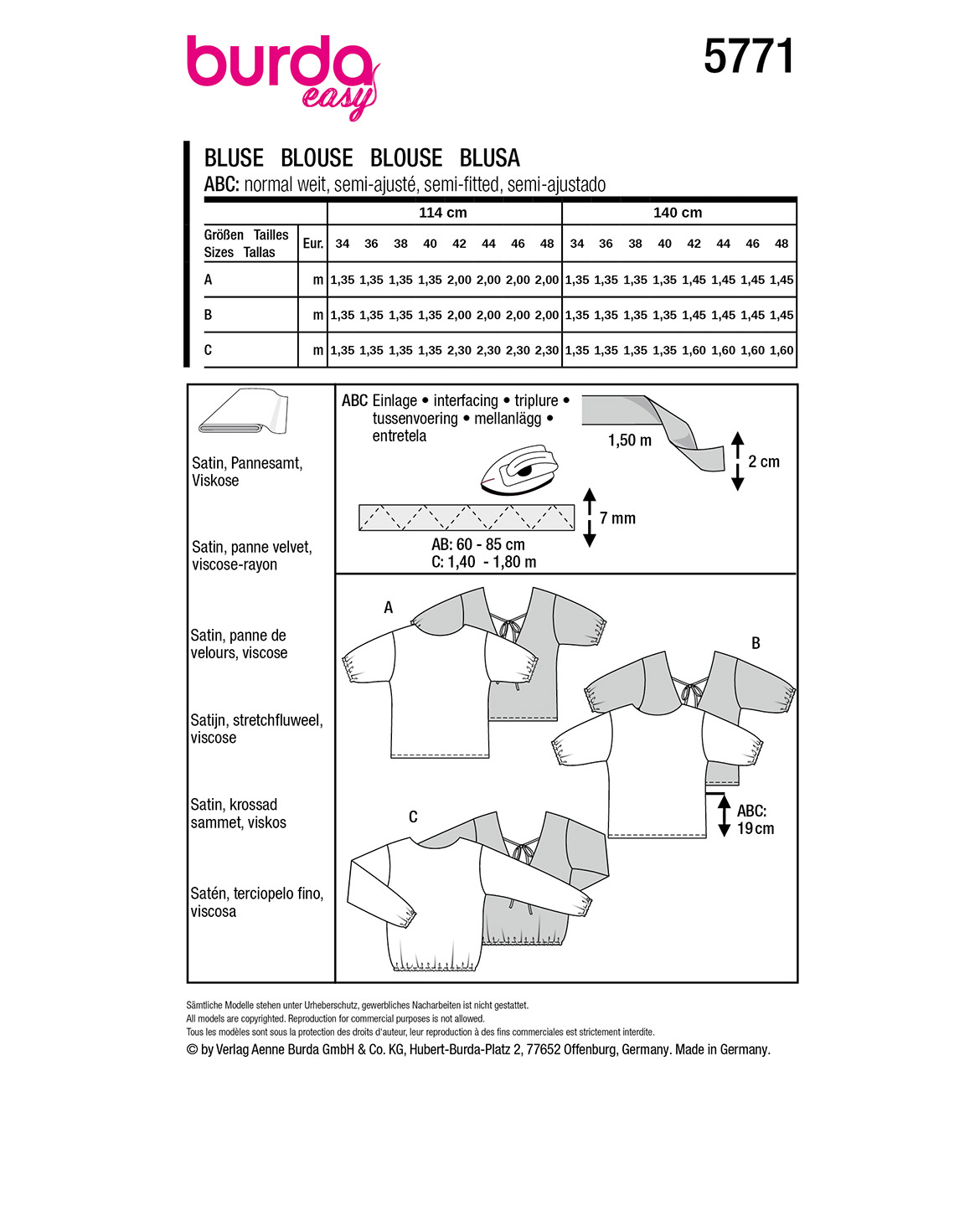 burda Schnittmuster 5771 – Bild 3