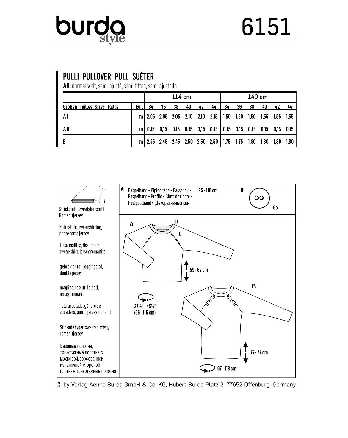 burda Schnittmuster 6151 – Bild 2